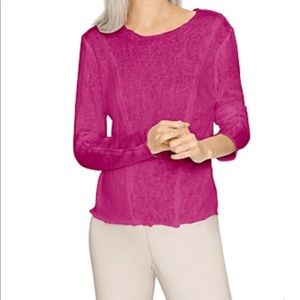 NWT b new york Large Pink long sleeve tee SOLD OUT $98